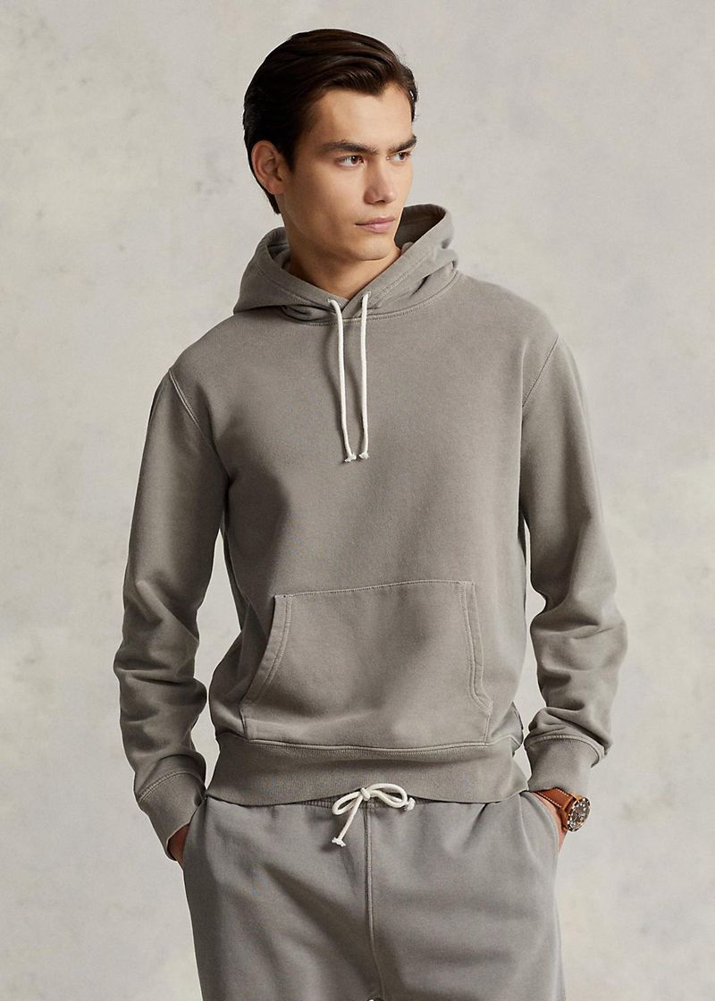 Sudadera Con Capucha Polo Ralph Lauren Hombre Organic Cotton Fleece Chile Gris FLVXA-9102